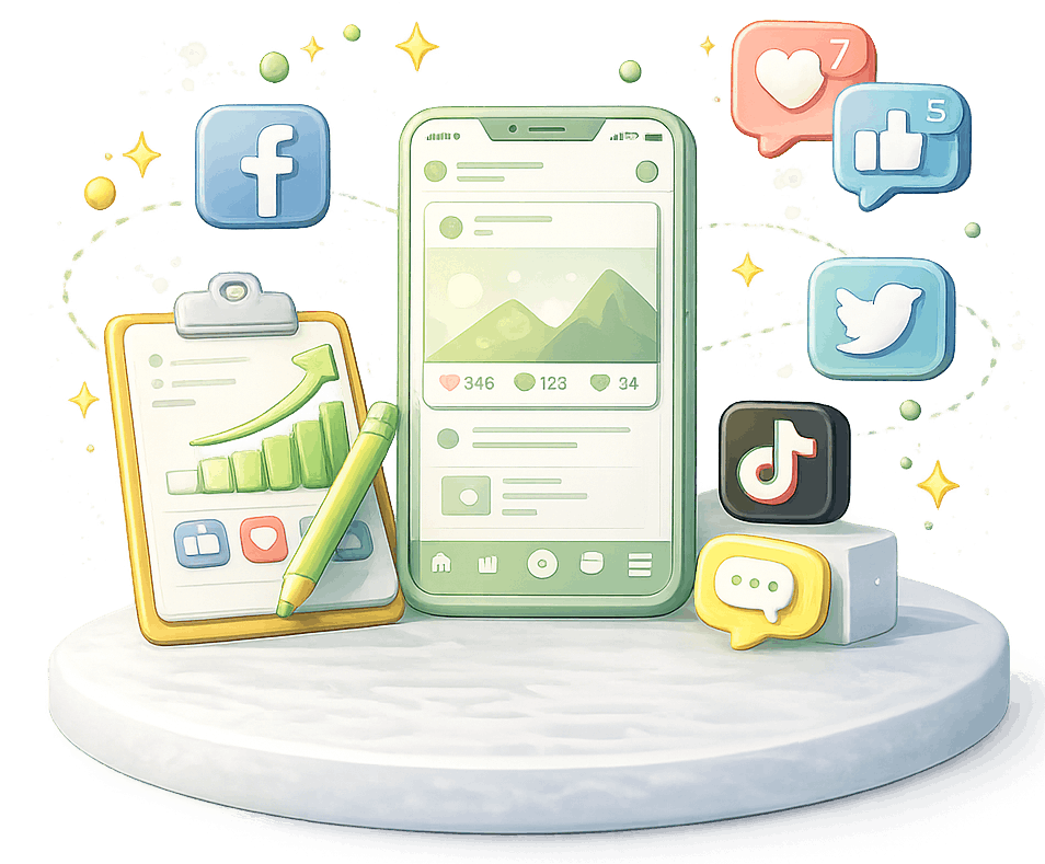 Gestão de redes sociais para aumentar visibilidade, engagement e proximidade com clientes através de conteúdos estratégicos