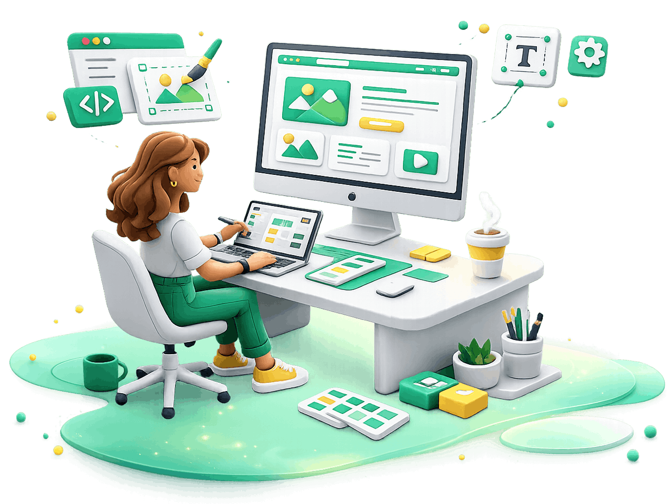 Serviços de web design com criação de websites rápidos, intuitivos e otimizados para experiência do utilizador, SEO e conversões online